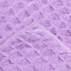 Набор для бани и ванной Этель «Вафля» полотенце 70*140 см+чалма 21*25 см, цв.фиолетовый - фото 53807063