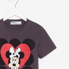 Футболка детская "Choose love" Минни Маус, рост 98-104, серый - фото 25494917