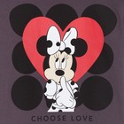 Футболка детская "Choose love" Минни Маус, рост 98-104, серый - фото 25494918