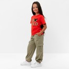 Футболка детская "Go wild" Минни Маус, рост 98-104, красный - Фото 3