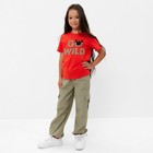 Футболка детская "Go wild" Минни Маус, рост 110-116, красный 7151405 - фото 16374734