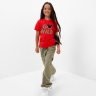 Футболка детская "Go wild" Минни Маус, рост 110-116, красный 7151405 - фото 16374739