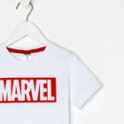 Футболка MARVEL, рост 110-116 см, белая 7151420 - фото 16340198