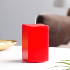 Свеча интерьерная "Квадрат", 6х6х10,5 см, красная