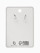 Серьги висячие "Голливуд" квадрат и нити, цвет серебро - фото 809468518