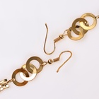 Серьги висячие со стразами «Вечерние» нить и кольцо, цвет белый в золоте,10 см - Фото 2