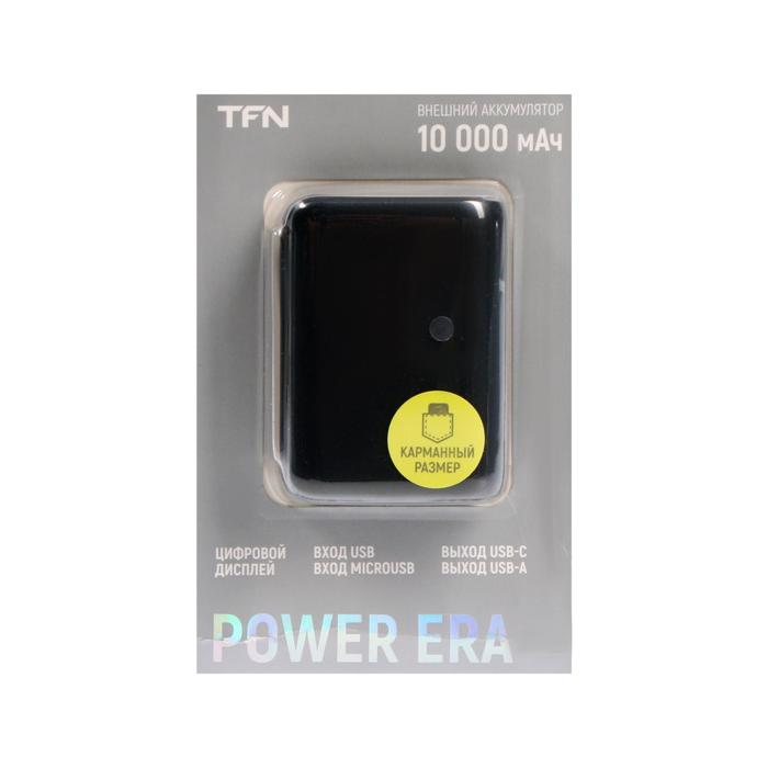 Внешний аккумулятор TFN Power Era 10, 10000 мАч, 2 USB, Type-C, microUSB, черный - фото 51453979