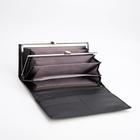 Кошелёк женский на магнитах, цвет чёрный 7429908