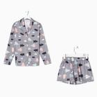 Пижама (рубашка, шорты) женская KAFTAN "Елки", размер 44-46 7406201