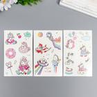 Татуировка на тело фосфорная "Единорожки" МИКС 12х7,5 см - фото 22634610