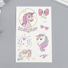 Татуировка на тело фосфорная "Единорожки" МИКС 12х7,5 см - фото 22634613