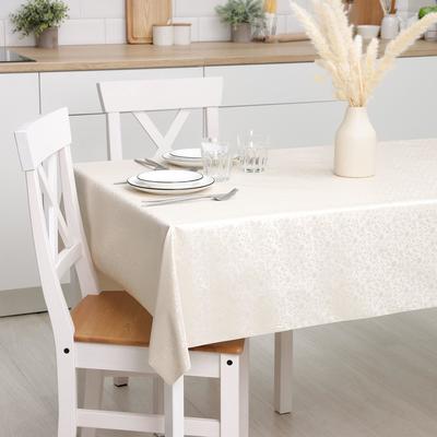 Клеёнка на стол, на тканевой основе, рулон 20 метров, ширина 137 см, толщина 0.25 мм, цвет белый