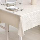 Клеёнка на стол, на тканевой основе, рулон 20 метров, ширина 137 см, толщина 0.25 мм, цвет белый - Фото 2