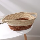 Корзина для хранения плетёная ручной работы Доляна «Тэри», с ручками, 46×26×13 см, коричневая - Фото 1