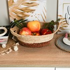 Корзина для хранения плетёная ручной работы Доляна «Тэри», с ручками, 46×26×13 см, коричневая - Фото 3