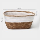 Корзина для хранения плетёная ручной работы LaDо́m «Лео», 28×17,5×11,5 см, цвет белый - фото 9749569
