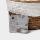 Корзина для хранения плетёная ручной работы LaDо́m «Лео», 28×17,5×11,5 см, цвет белый - Фото 7