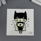 Татуировка на тело цветная фосфорная "Космическое создание" 6х6 см - фото 21391404