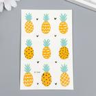 Татуировка на тело цветная "Ананасики" 12х7,5 см - Фото 1