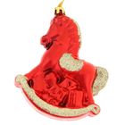 Украшение ёлочное "Лошадка-качалка с подарками" 10,5х9,5 см красный - Фото 2