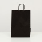 Пакет крафт, чёрный, 22 х 12 х 32 см 7393776