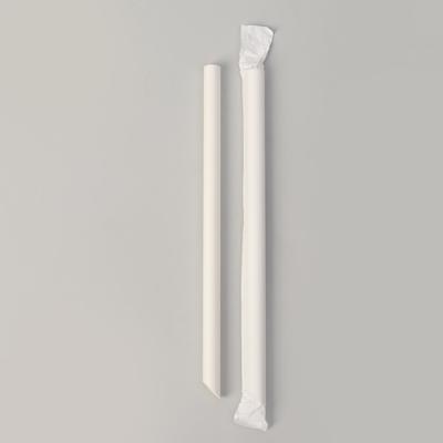 Трубочка для коктейля, бумажная, в индивидуальной упаковке, D=1,2 см