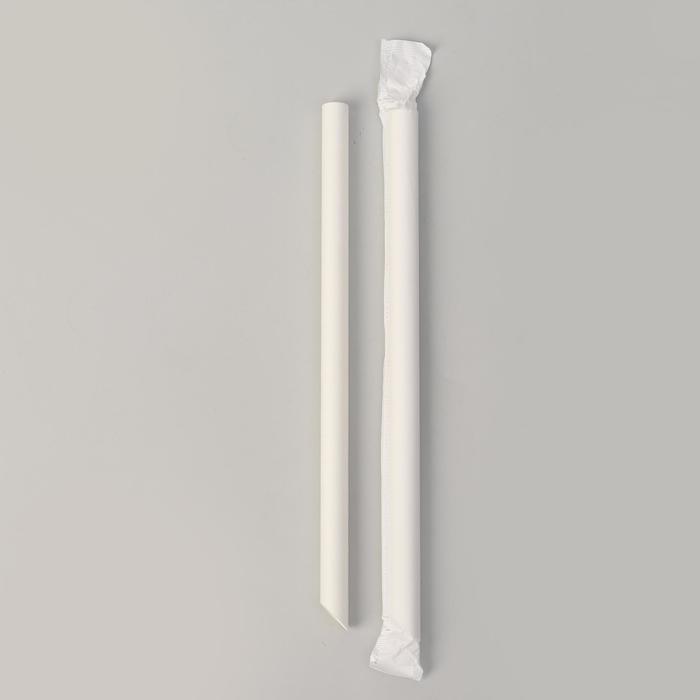 Трубочка для коктейля, бумажная, в индивидуальной упаковке, D=1,2 см - Фото 1