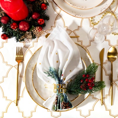 Набор салфеток сервировочных «Этель» Christmas bells, 40×40 см 4 шт., хлопок 100%, саржа 190 г/м²