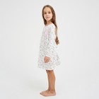 Сорочка для девочки, цвет молочный/рис. бабочки, рост 122 см - фото 35242121