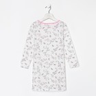 Сорочка для девочки, цвет молочный/рис. бабочки, рост 122 см - фото 35242126