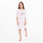 Сорочка для девочки, цвет молочный, рост 152 см - фото 26650331