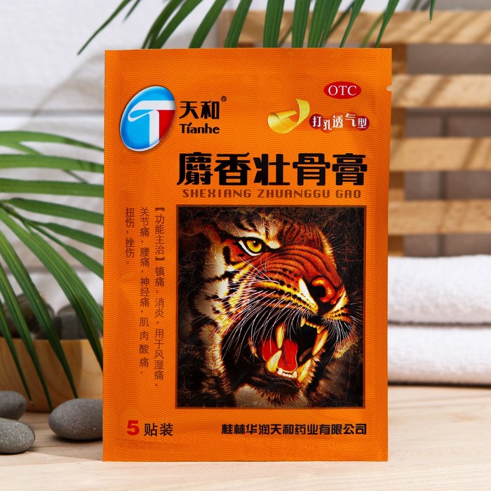 Пластырь Tianhe Shexiang Zhuanggu Gao, 7х10 см, 5 шт. - Фото 1