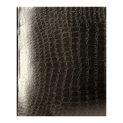 Тетрадь 48 листов в клетку, Croco Metallic, бумвинил, золотой