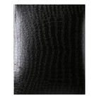 Тетрадь 48 листов в клетку Croco, бумвинил metallic, тиснение, блок офсет, чёрный - Фото 1