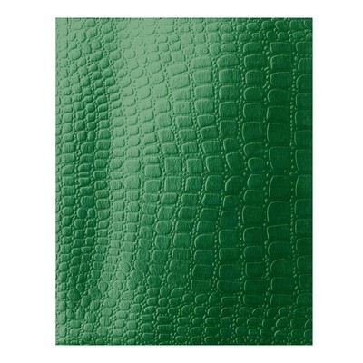 Тетрадь 48 листов в клетку Croco, бумвинил metallic, тиснение, блок офсет, зелёный