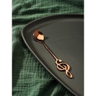 Ложка десертная из нержавеющей стали Magistro «Нота», длина 15,5 см, цвет бронзовый - фото 9432727