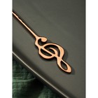 Десертная ложка Magistro «Нота», длина 15.5 см, нержавеющая сталь, цвет бронзовый - Фото 3