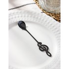 Ложка десертная из нержавеющей стали Magistro «Нота», длина 15 см, цвет чёрный - Фото 1