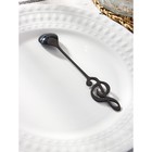 Ложка десертная из нержавеющей стали Magistro «Нота», длина 15 см, цвет чёрный - Фото 4