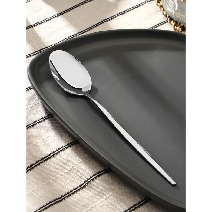 Ложка столовая Magistro «Блинк», длина 22 см, нержавеющая сталь, серебристая - Фото 1