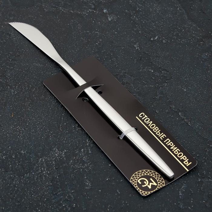 Нож столовый Magistro «Блинк», длина 22 см, на подвесе, цвет серебряный - фото 1889669257