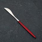 Нож столовый из нержавеющей стали Magistro «Блинк», длина 22 см, на подвесе, цвет серебряный, красная ручка - Фото 1