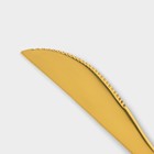 Нож столовый из нержавеющей стали Magistro «Блинк», длина 22 см, на подвесе, цвет золотой - фото 4336398