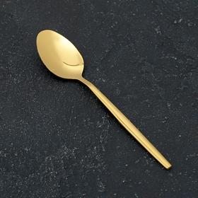 Ложка чайная из нержавеющей стали Magistro «Блинк», 14,5×3 см, на подвесе, цвет золотой