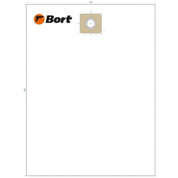 Комплект мешков для пылесоса Bort BB-014U, 600х800 мм, 65 л, вертикальный, 5 шт