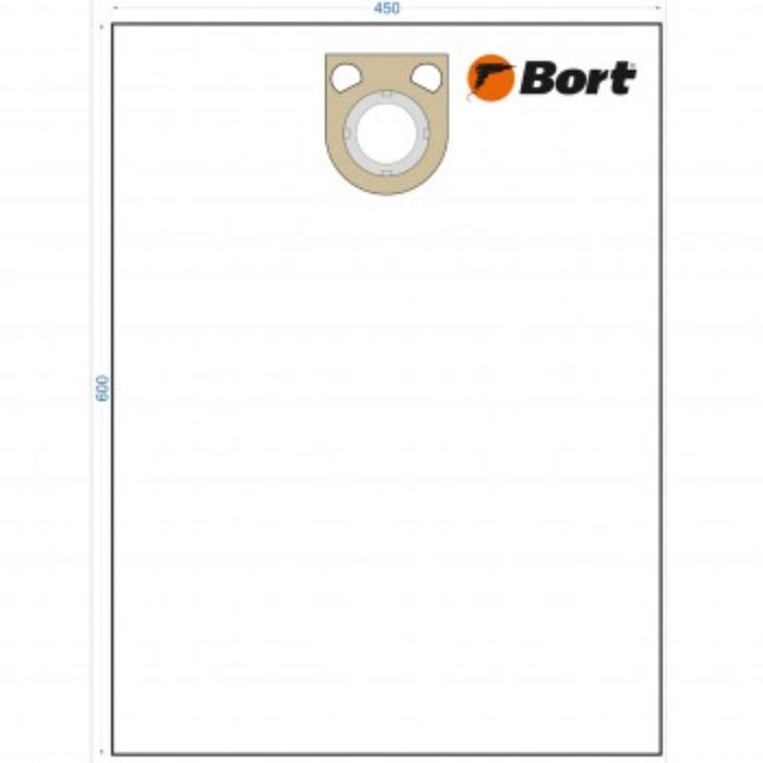 Комплект мешков пылесборных для пылесоса Bort BB-01U, 450х600 мм, 36 л, вертикальный, 5 шт - Фото 1