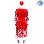 Карнавальный костюм «Дед Мороз», атлас, принт «Метель», р. 56-58, рост 180 см - фото 60908149