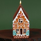 Новогодняя свеча в форме домика «Тепла и уюта», без аромата, 6 х 6 х 12,5 см. - фото 9433065