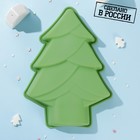 Форма для выпечки «Ёлочка», 30×20 см, h=4,5 см, цвет зелёный - фото 10747015