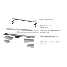 

Трап BERGES В1 Keramik 700, d=50 мм, 700 x 61 мм, линейный, вертикальный, черный матовый
